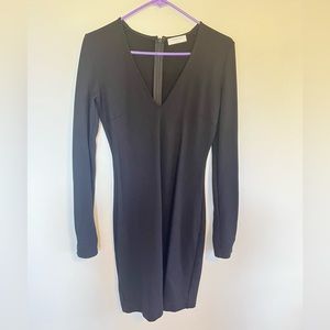 Babaton long sleeve v neck dress